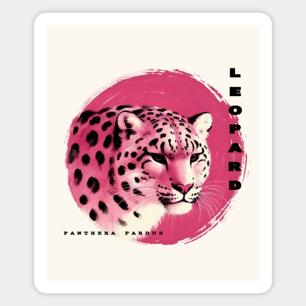 Pink leopard Magnet by CreativeSage